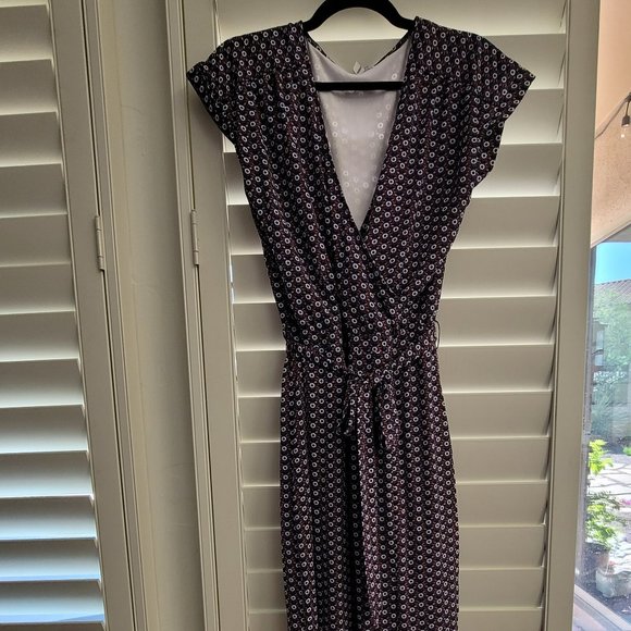 Express Dresses & Skirts - Express Maxi Tie Waist Print Dress Size M